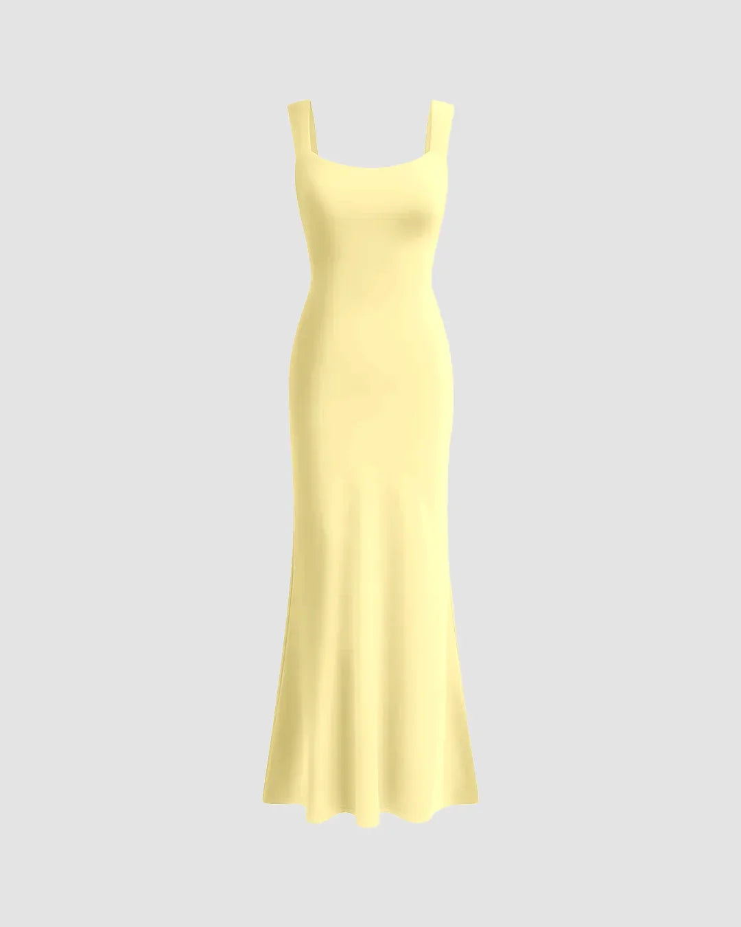 Vanilla Square Neck Bodycon Midi Dress