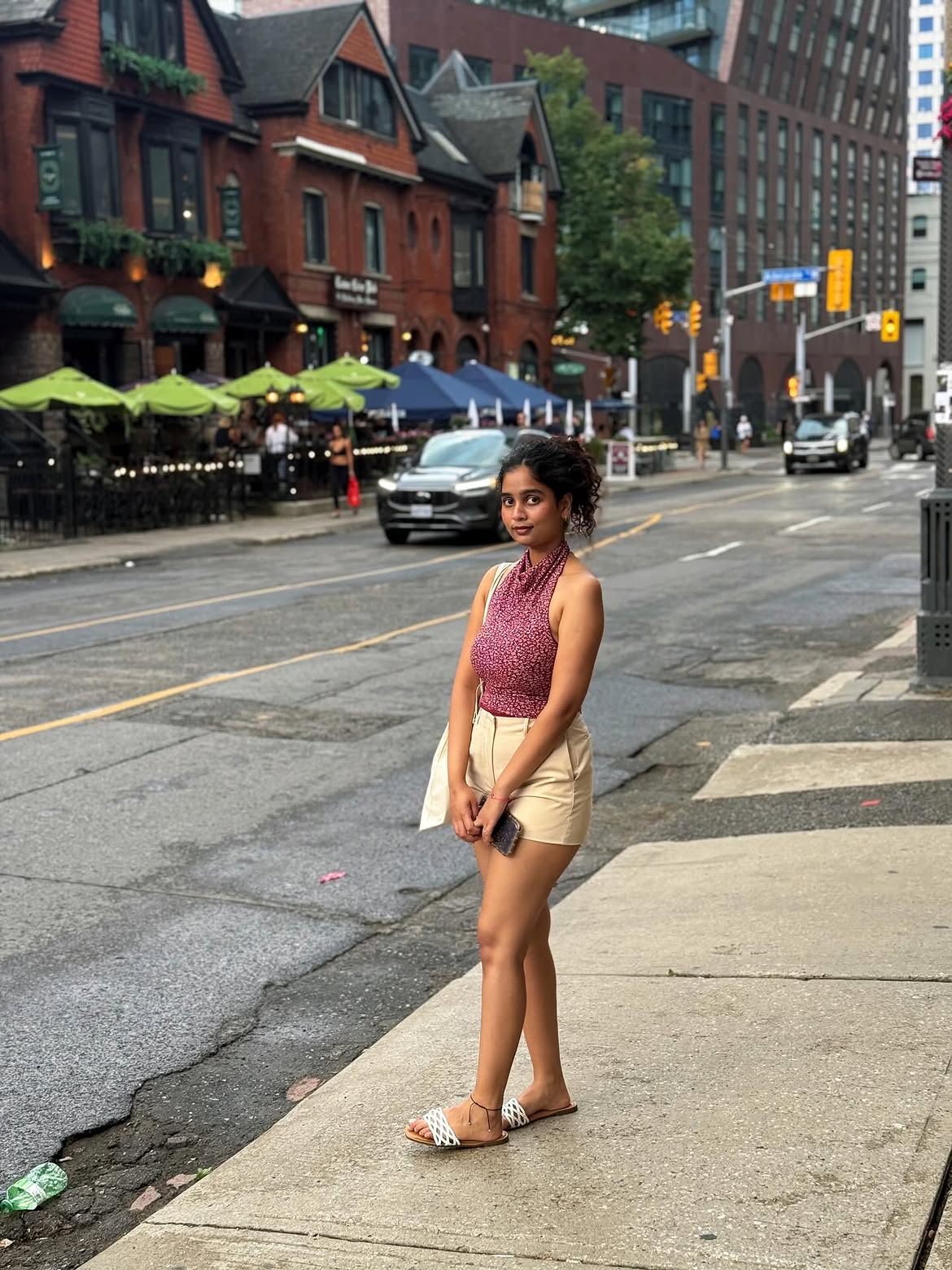 Customer photo 3 of High-Waist Pleated Tailored Shorts Without Belt in French Vanilla