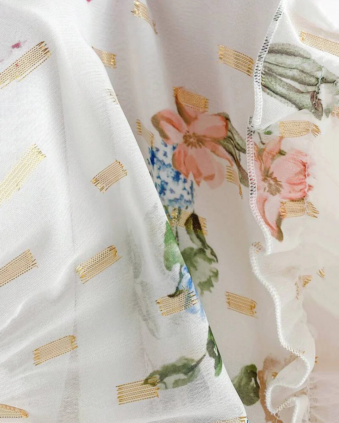 White Floral Strap Fit and Flare Dress - Littlebox India White Floral Strap Fit and Flare Dress - Littlebox India