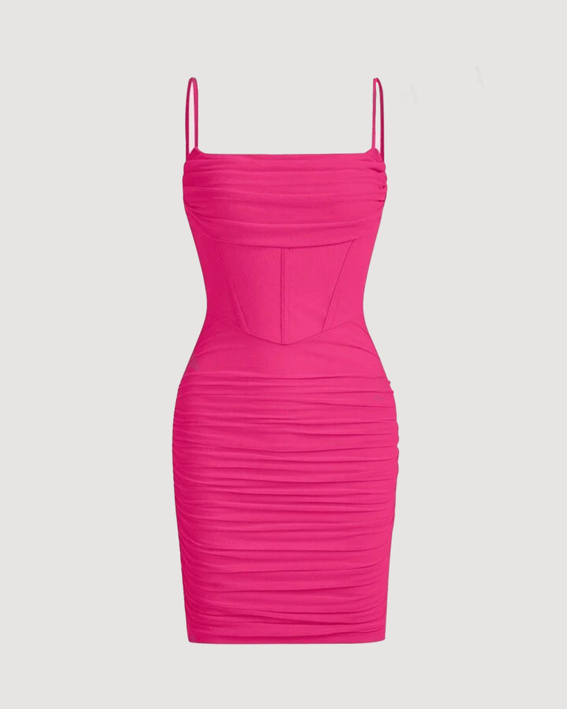 Pink Midi Bodycon Dress