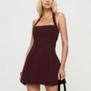 Square Neck Sleeveless A-Line Mini Dress
