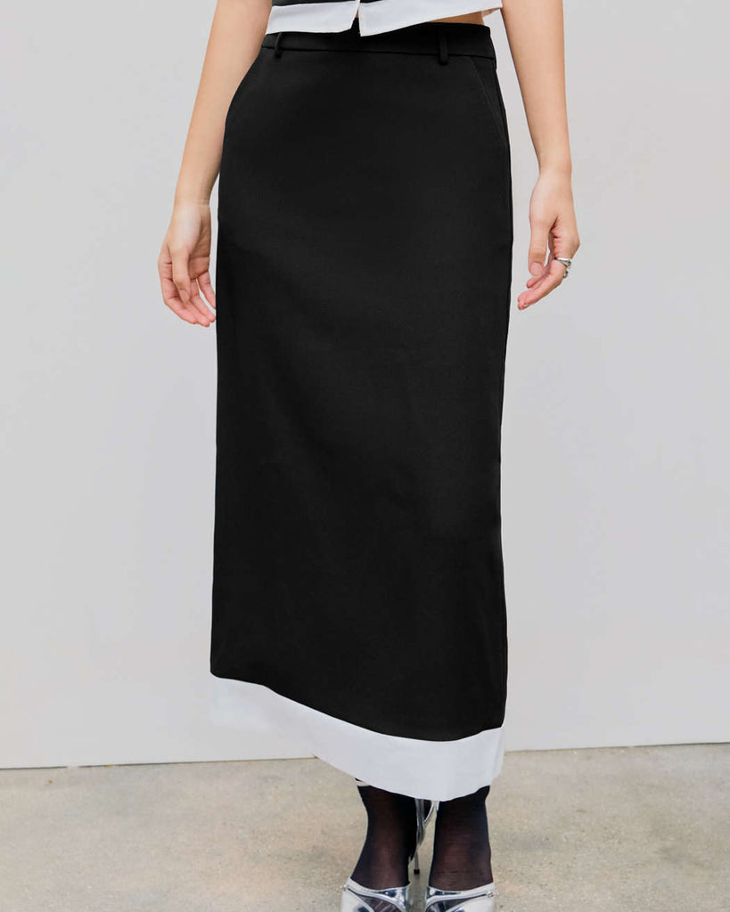 high waist maxi skirt