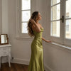 Sleeveless Fitted Maxi Dress in Sage Green