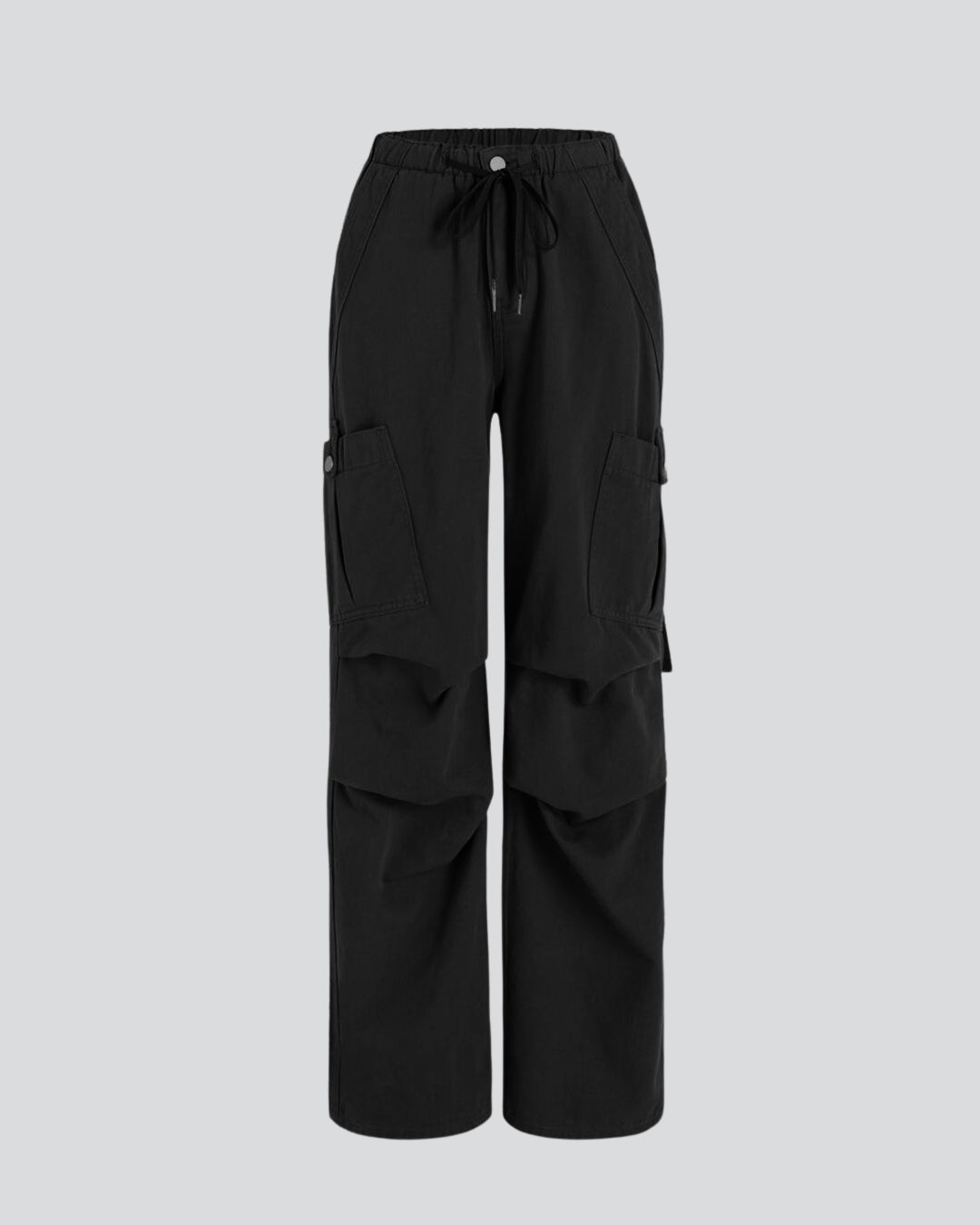 Combo : Utility Wear Drawstring Cargo Pants In Black & Dark Brown ...