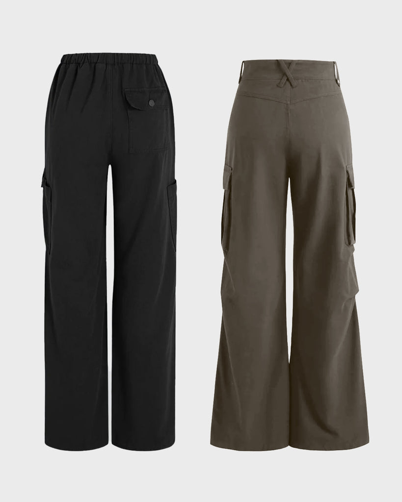 Combo cargo pants in black and grey