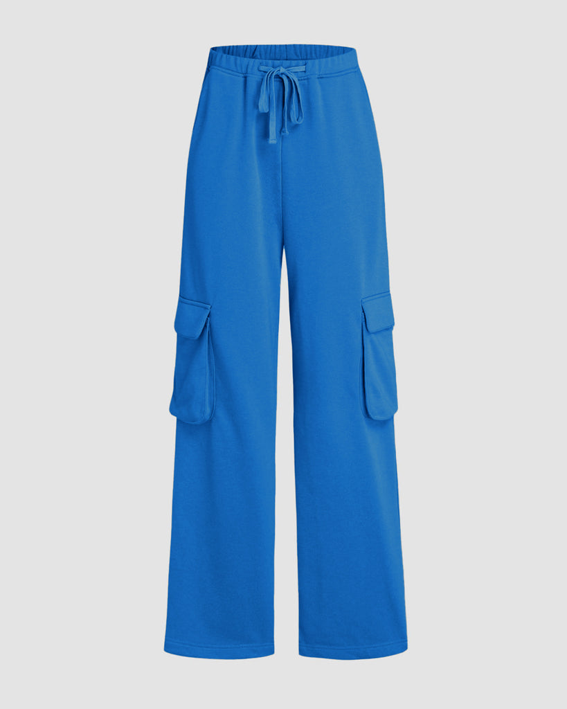 Cargo Double Pocket Trousers in Electric Blue