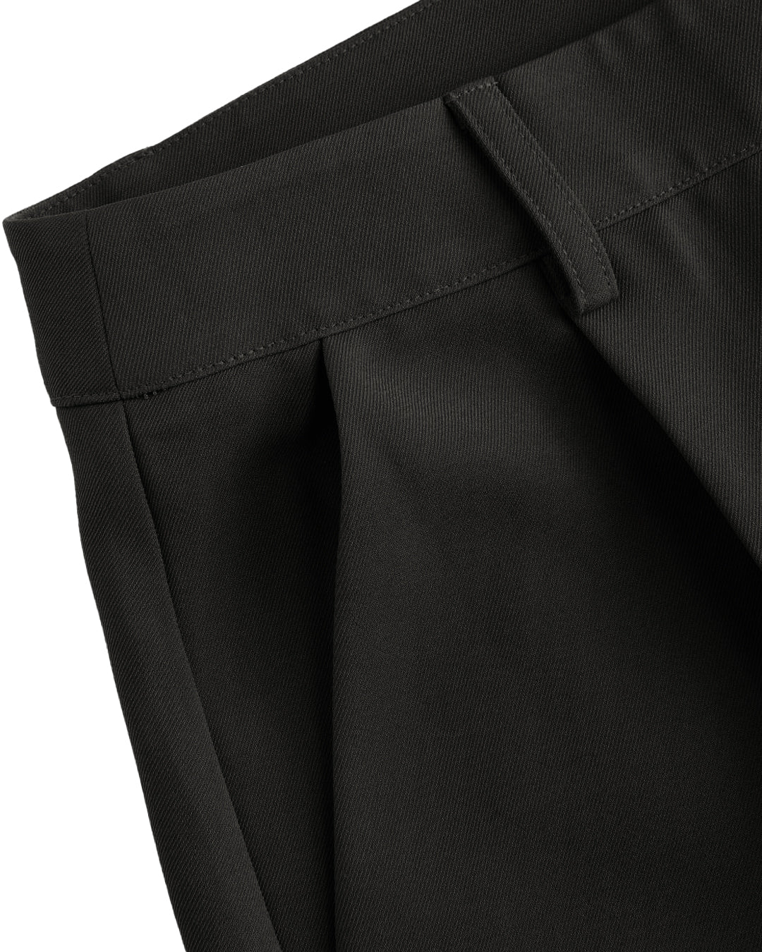 New Nostalgia Pleated Wide Leg Tailored Pants In Black – Littlebox India