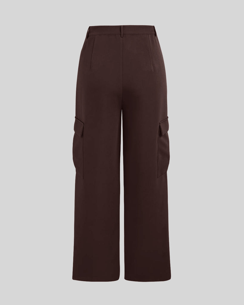 Back view of brown trousers