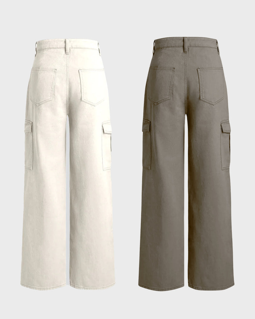 Combo trouser in offwhite and grey