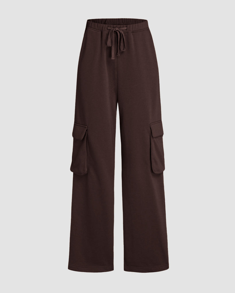 Cargo Double Pocket Trousers in Woody Brown