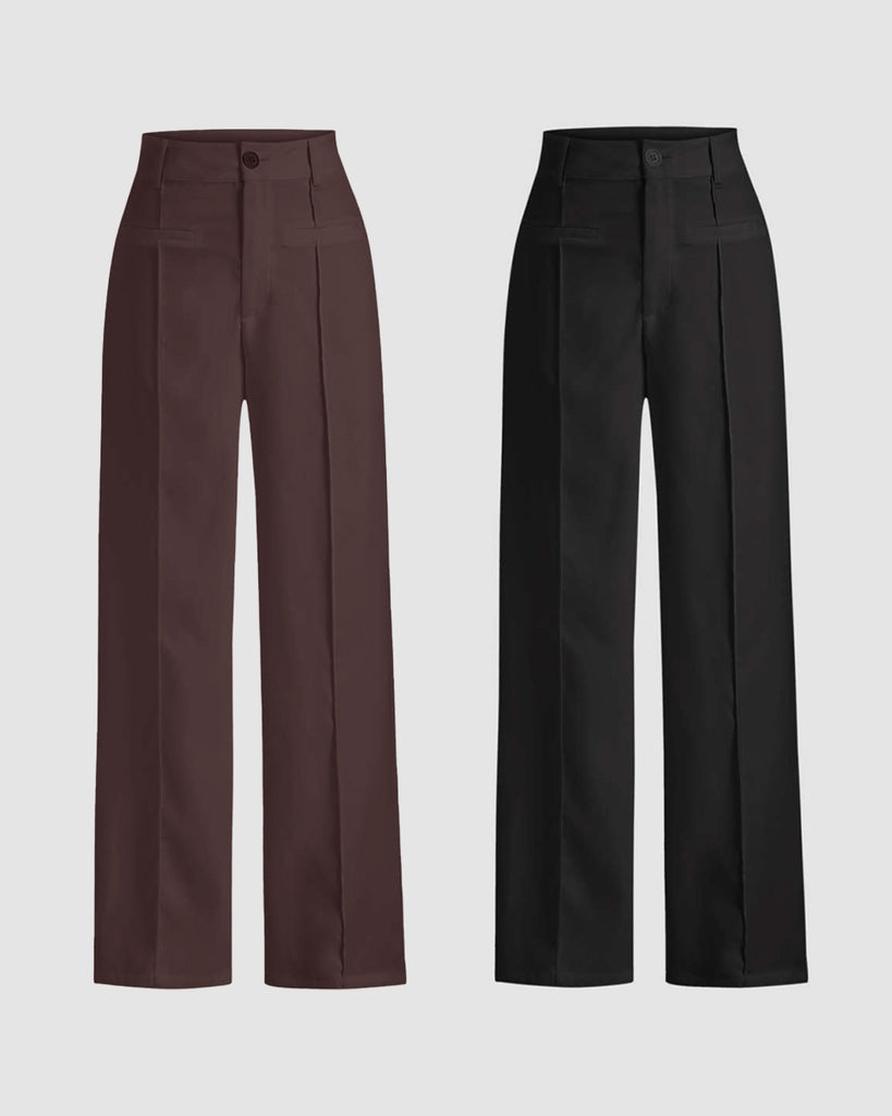Relaxed Fit Style Trouser in Black and Brown