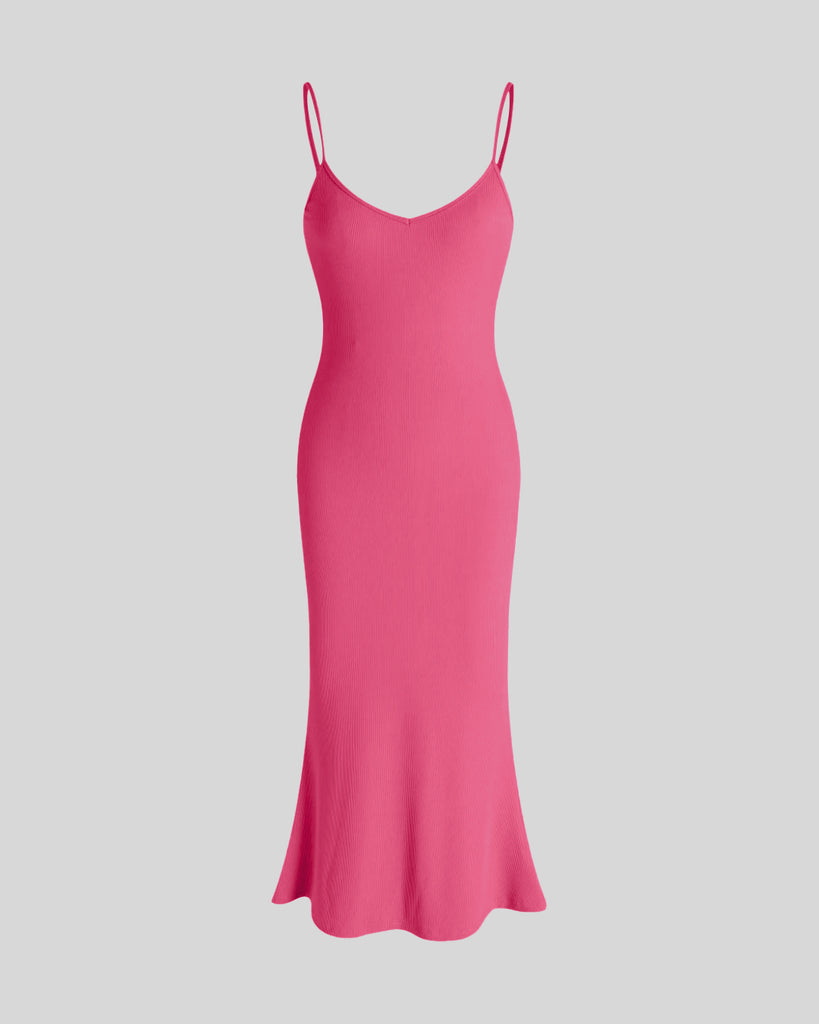 Trending Casual Summer Ready Slip Dress In Hot Pink