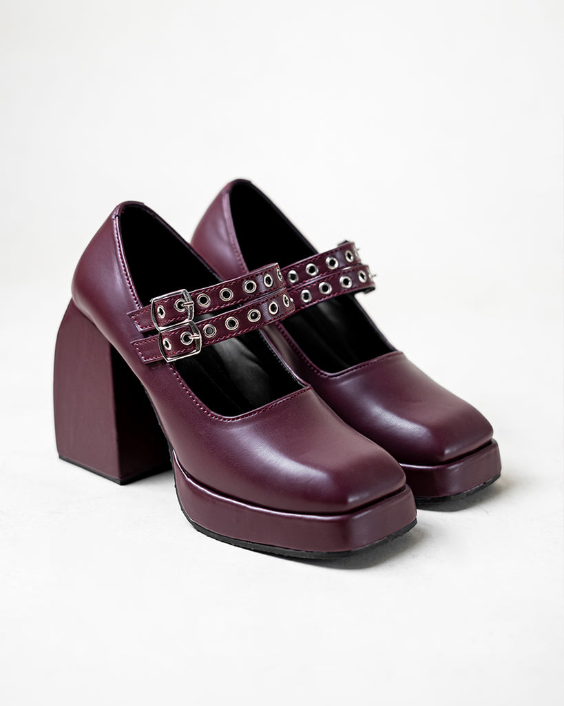 Maroon shoes
