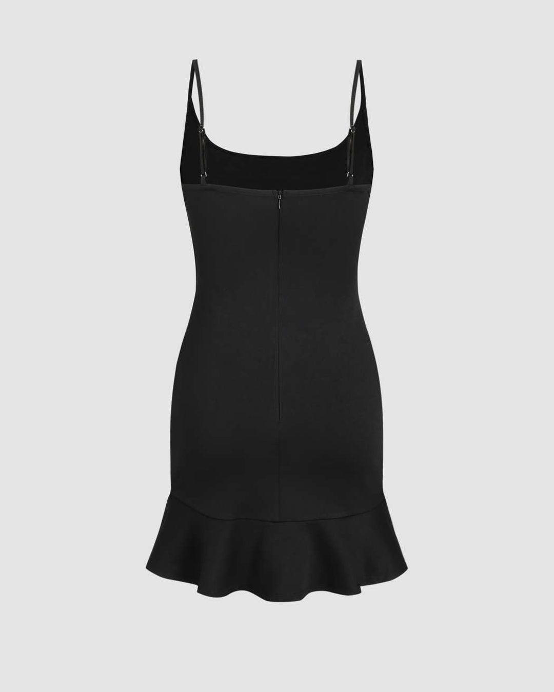 Tennis Ground Aesthetic Black Bodycon Dress Littlebox India