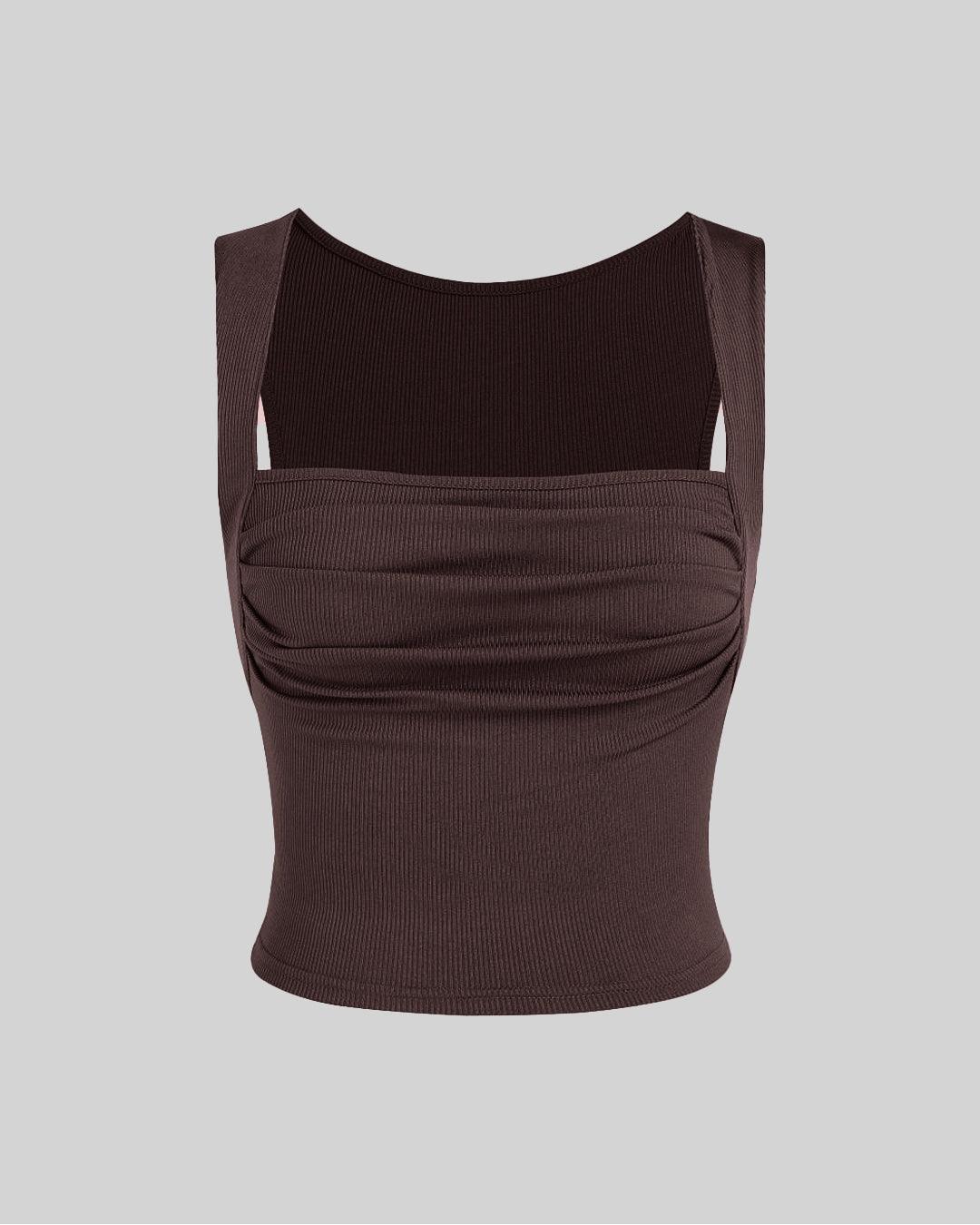 ruched neck top