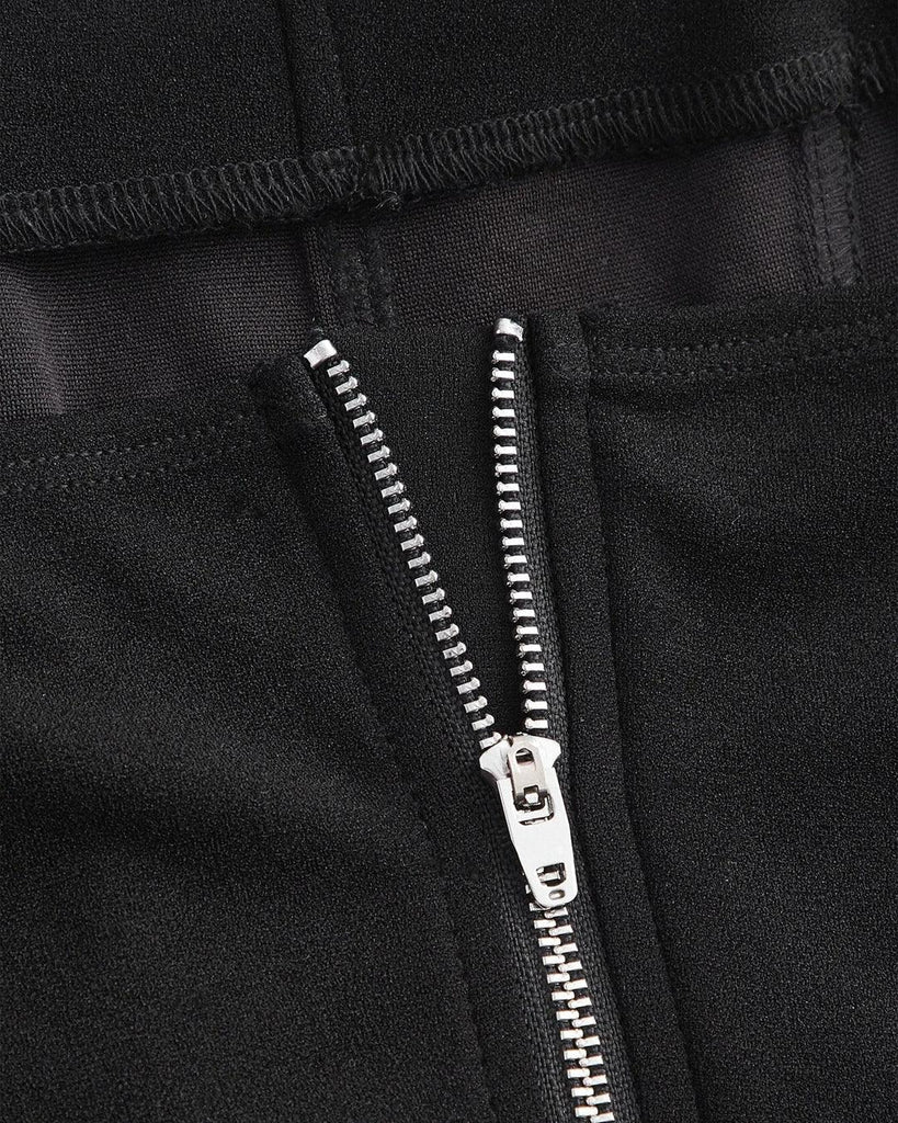 stylish black sleeveless top featuring straps and corset-style buckle details for a chic look close view