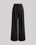 High Rise Loose Fit Wide Leg Baggy Pants in Black