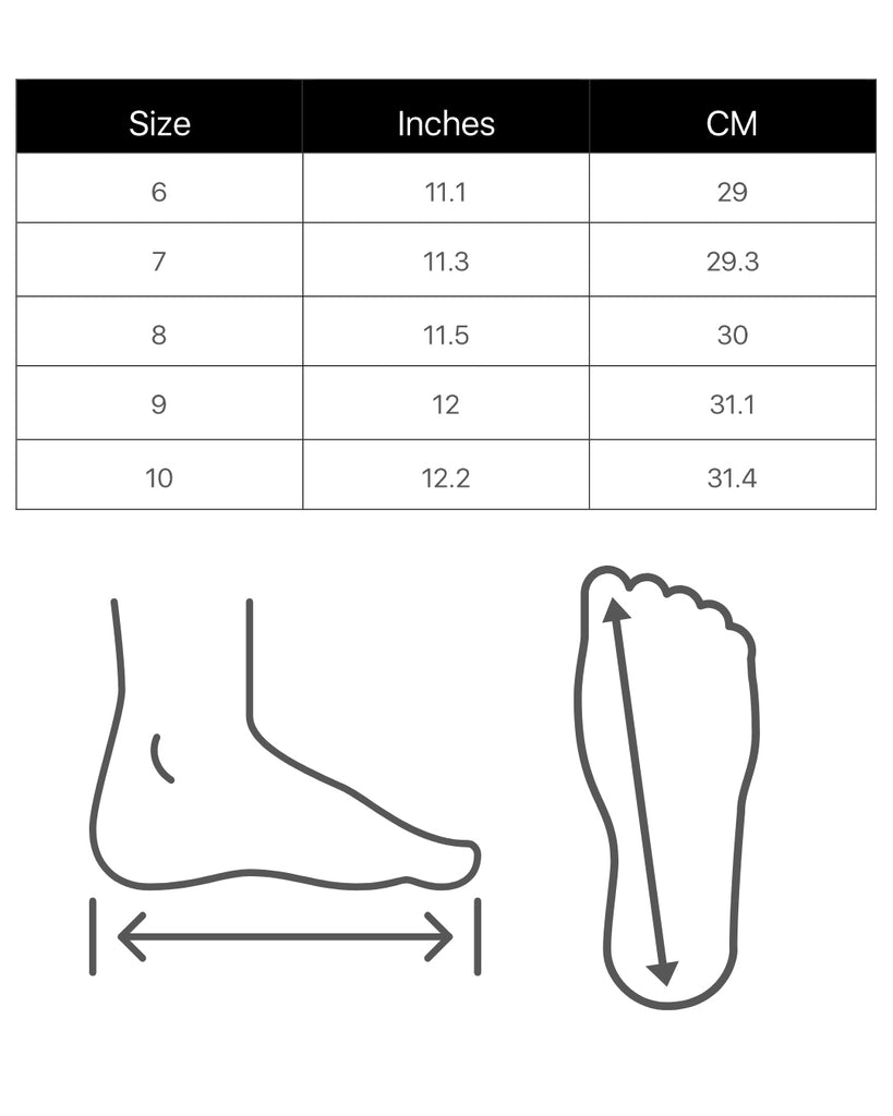 Measurements for loafers