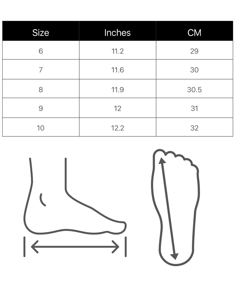 Measurement of Criss Cross Style Men’s Shoes 