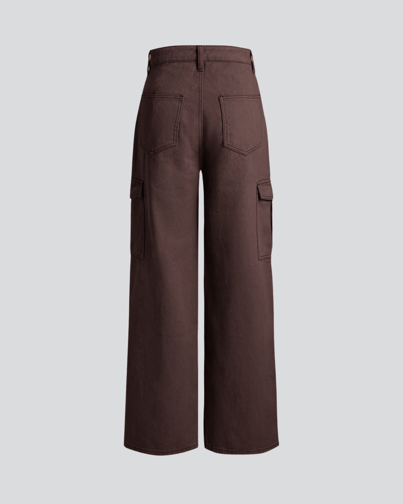 brown cargo pants outfit 