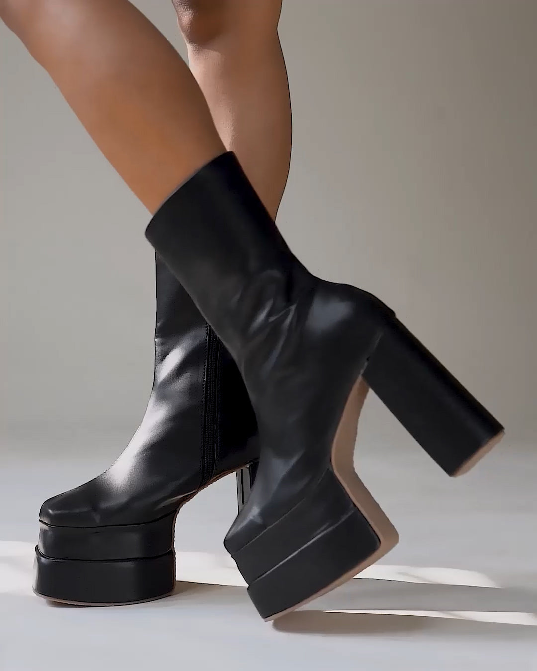Littlebox Aevitas Platform Boots Black Footwear